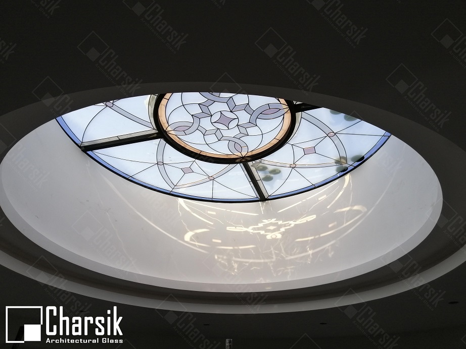 شیشه تزئینی سقف و درب