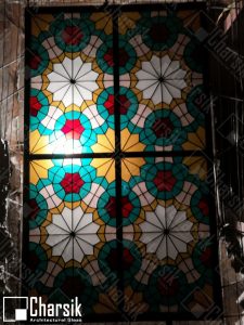 سقف شیشه ای نورگیر تزئینی
